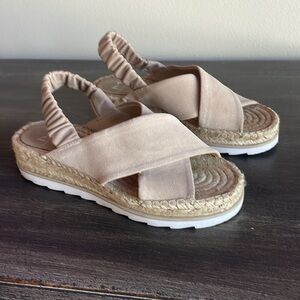 Marc Fisher Light Natural Suede Shoes